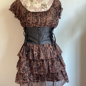 Foreign exchange cheetah print dress